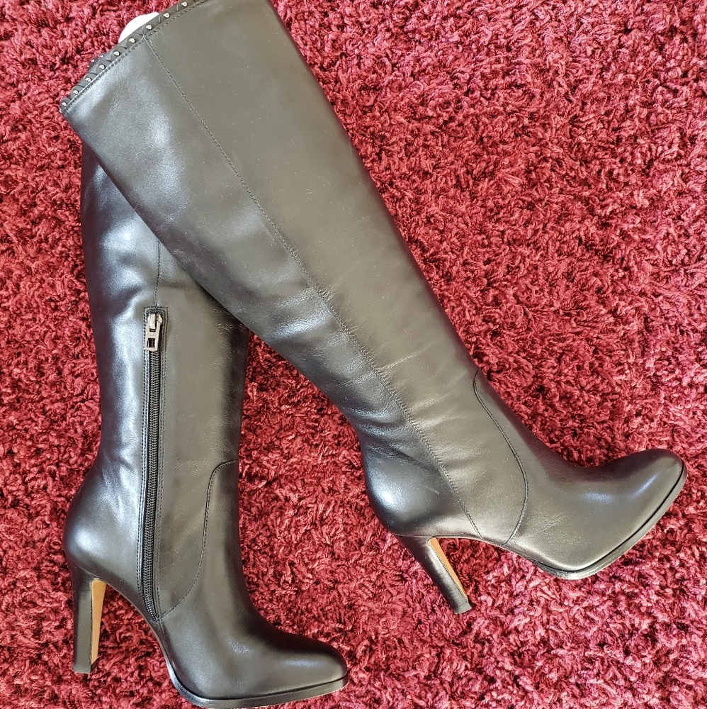 Black Coach Calf Boots - Size 7.5M